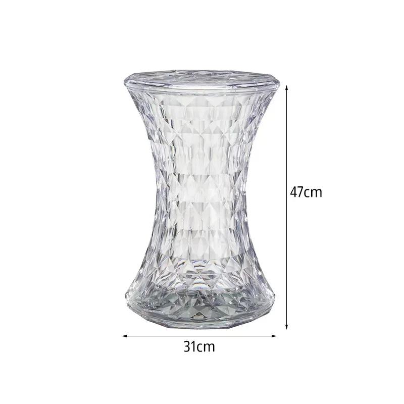 Crystal Stool Simple Colourful Transparent Stool Bathroom Household Shoeshine Stool Creative Ins Short Stools Creative Modern