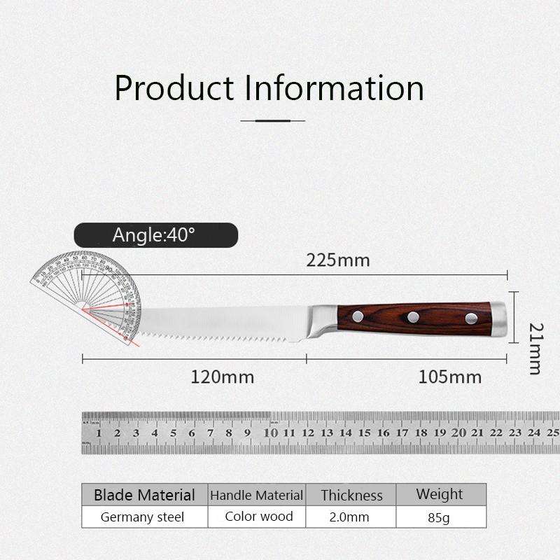 Biffkniv Kjøkken Biffkniver Rustfritt stål Biffkniver Middagskniv Brødskjærer