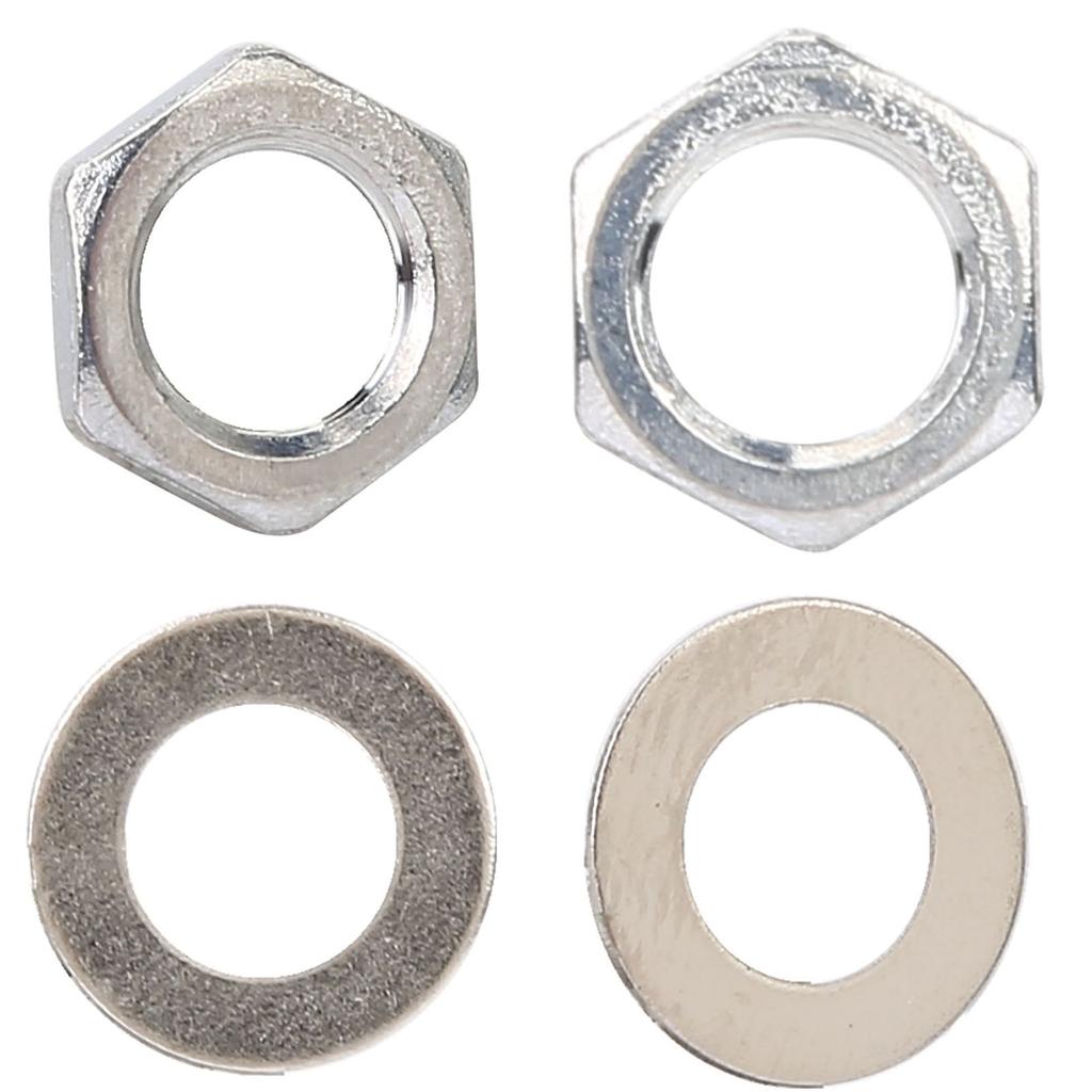 5 Pcs Metal Electric Guitar and Bass Jack Socket Replacement Nuts with Washers Set(M8)