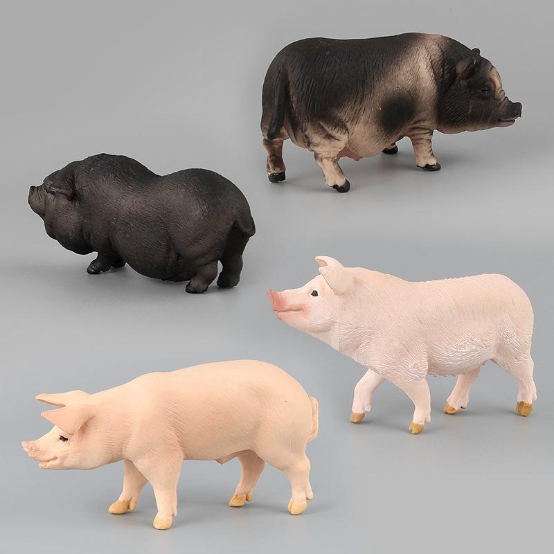 Simulation Livestock Mammal Model Toy Piglet Doll Static Home Ornament Animal Model A Variety Of Optional