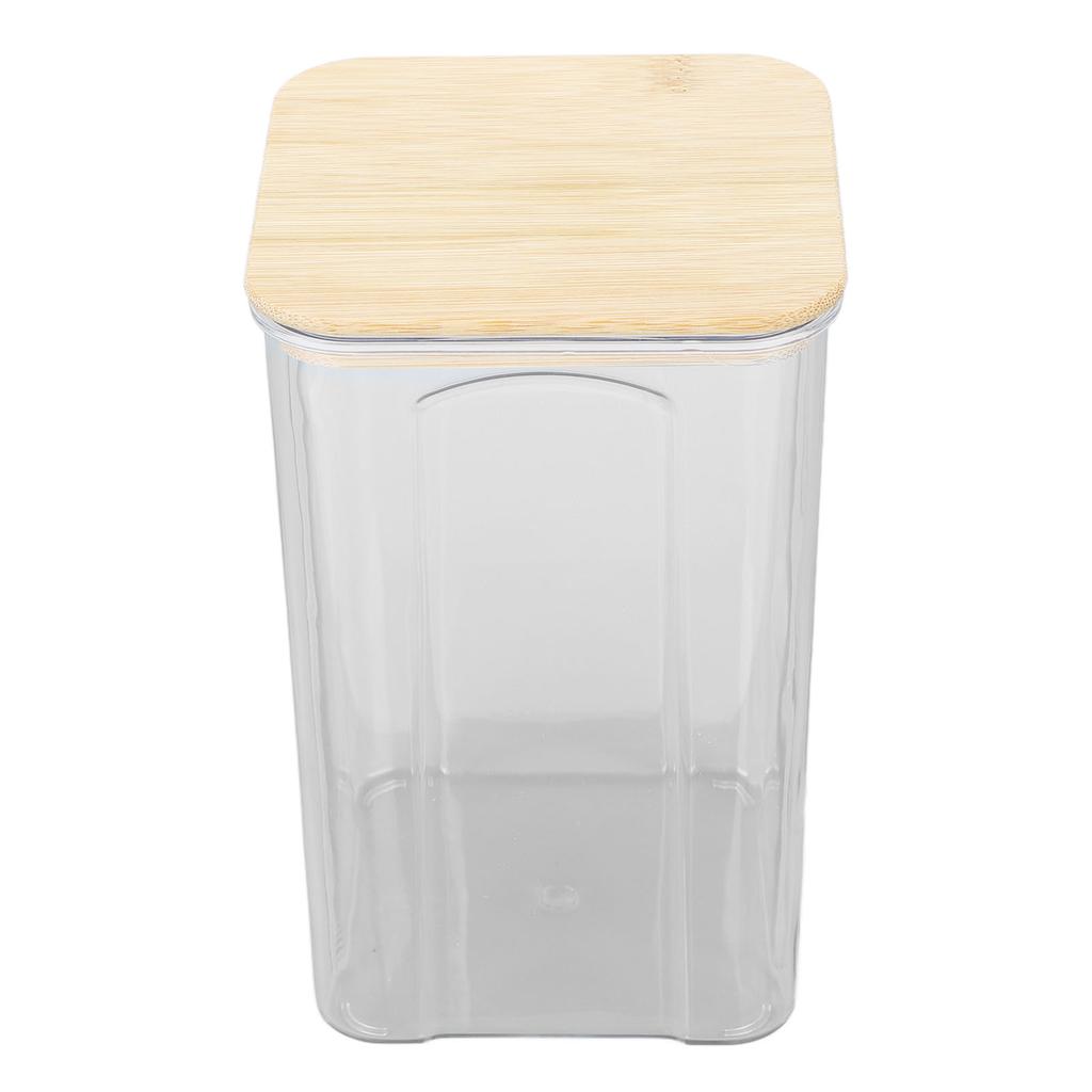 Luftdichter Frischhaltebehälter, transparentes Frischhalteglas mit Bambusdeckel für Nudeln, Mehl, Müsli