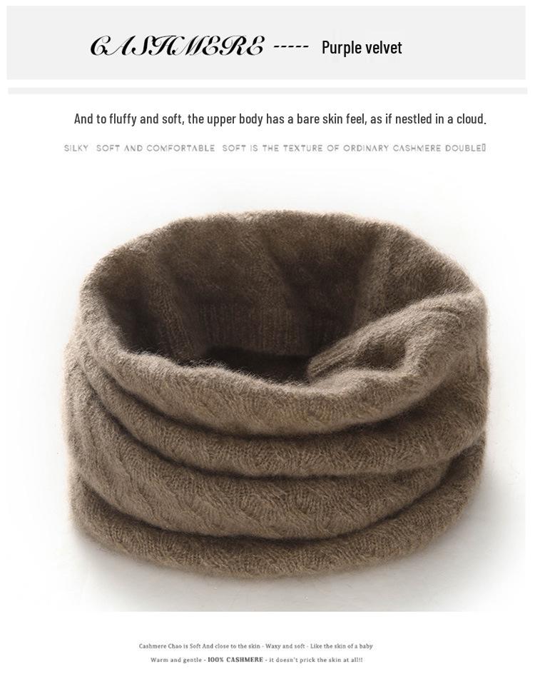 Autumn/Winter 100% Pure Cashmere Maple Leaf Hollow Unisex Neck Gaiter Scarf
