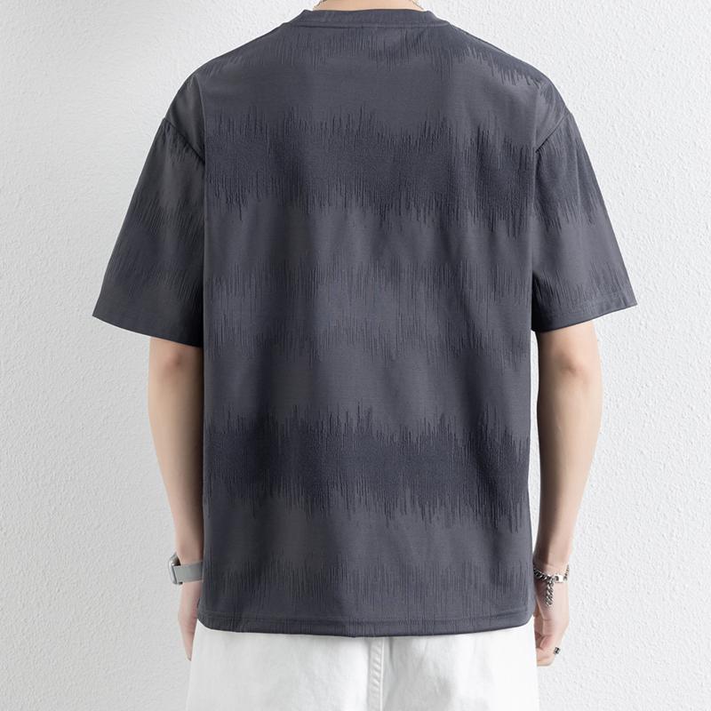 Large Size High-end Simple Short-sleeved T-shirt Men's Loose Solid Color T-shirt