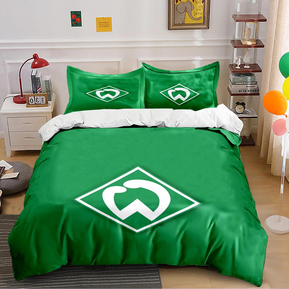 Green Bedding Set with Logo Bedding Duvet Cover Set Duvet Cover Pillowcases Home Decor (1 * Duvet Cover 2 * Pillowcases, without duvet insert)