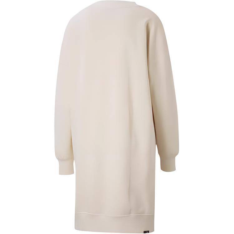 Puma Downtown Svetr s výstřihem do V Sportovní ležérní Šaty s dlouhým rukávem Dámské šaty Přírodní 535406-99