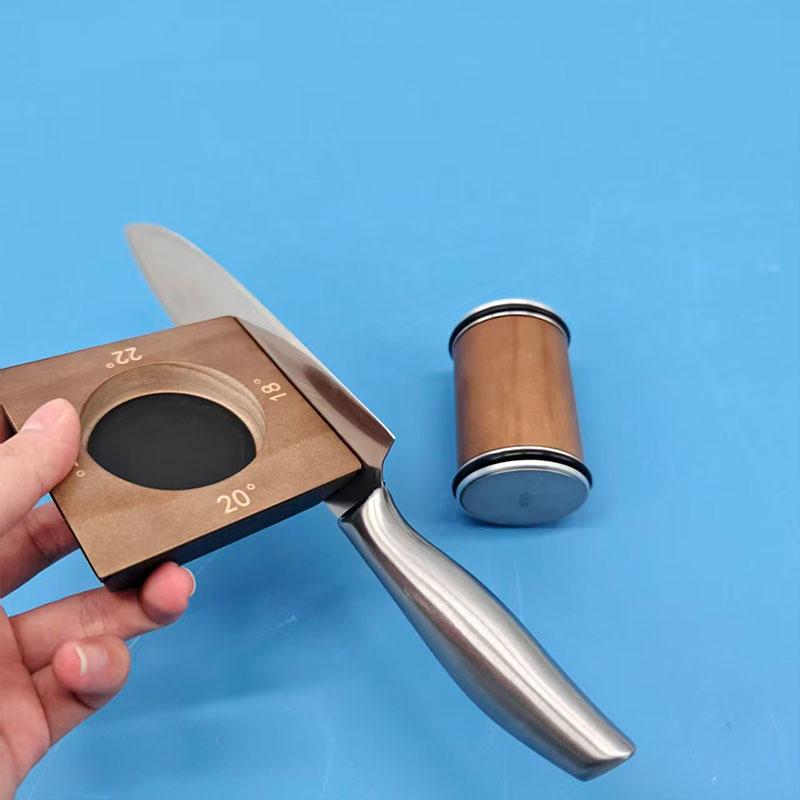 4úhlová válečková bruska na nože 15/18/20/22° Válečkové brusky Magnet Dřevěná základna Diamantová brusná sada Dřevoobráběcí ostřící systém