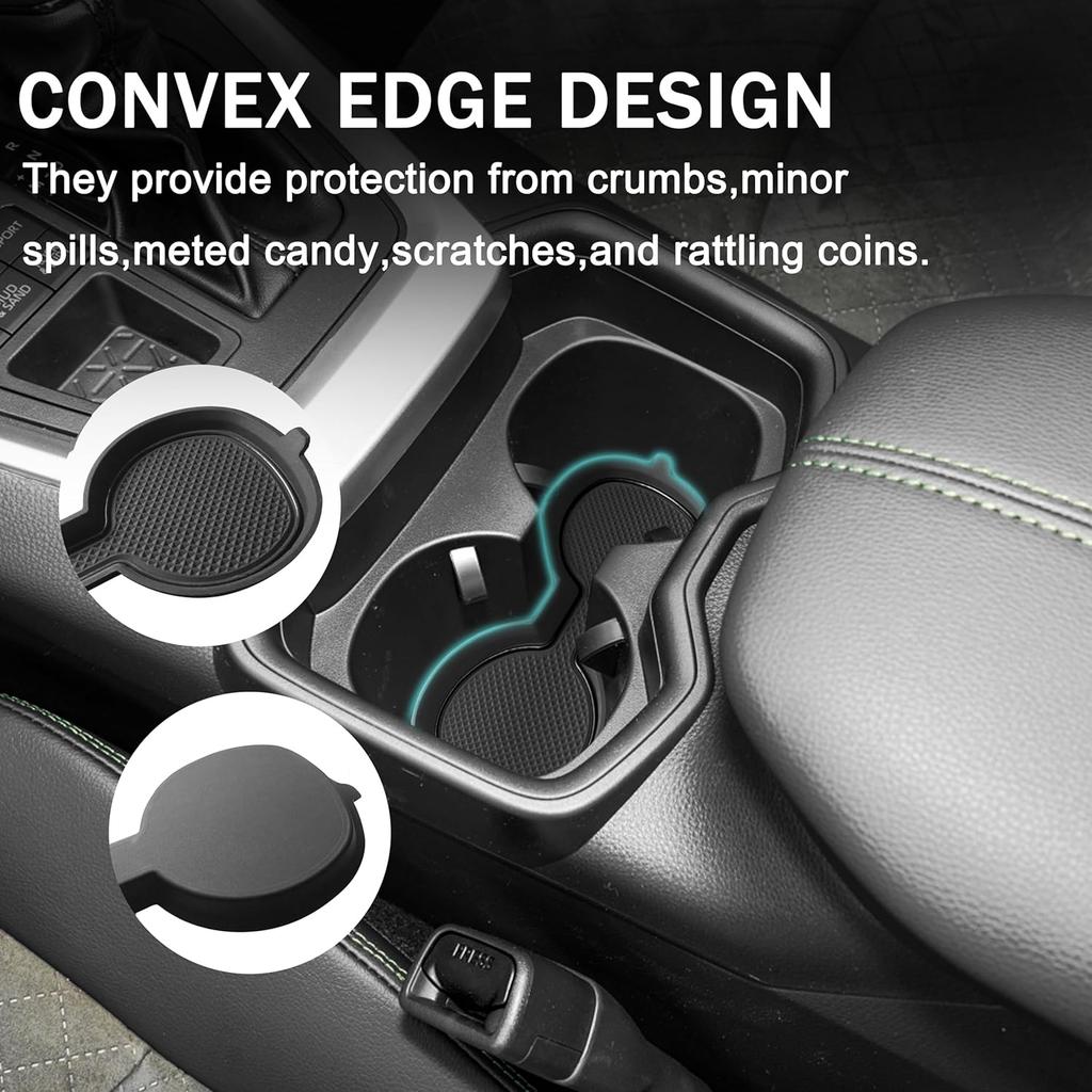 SENSHINE 3D Cup Holder Erts For Toyota Rav4 Accessories 2025 2024      Silicone Cup Coaster Mat Center Console Liner Protector Pad For Toyota Rav4