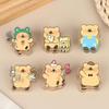 6Pcs Cartoon Bear Clips Cute Animal Decorative Clamps Portable Non-slip Bookmark Sealing Clips for Office School Home