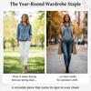 Women's Vintage Print Loose-fitting Long-sleeved Top