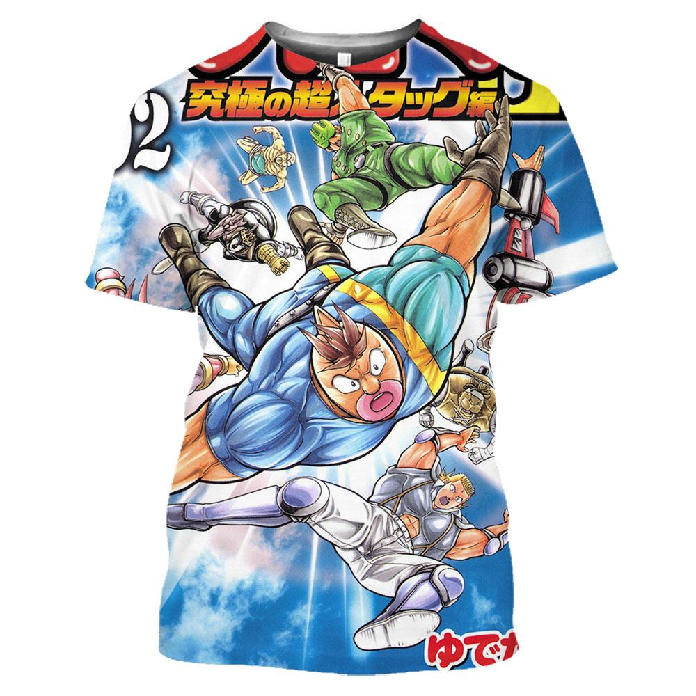 

Kinnikuman Nisei Muscle Men футболки в японском стиле Классическая футболка с коротким рукавом с круглым вырезом 3D-печатная аниме-футболка