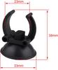 10 23mm Fish Tank Suction Cup Trachea Fixing Clips, Black Aquarium Oxygen Tube Clips