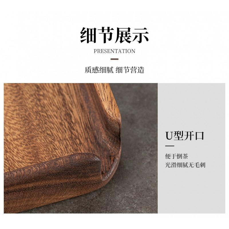 Walnut Wood Tea Serving Tray Puer Cake Breaking Sharing Unfinished Natural Finish Chinese Style Ceremony Accessory