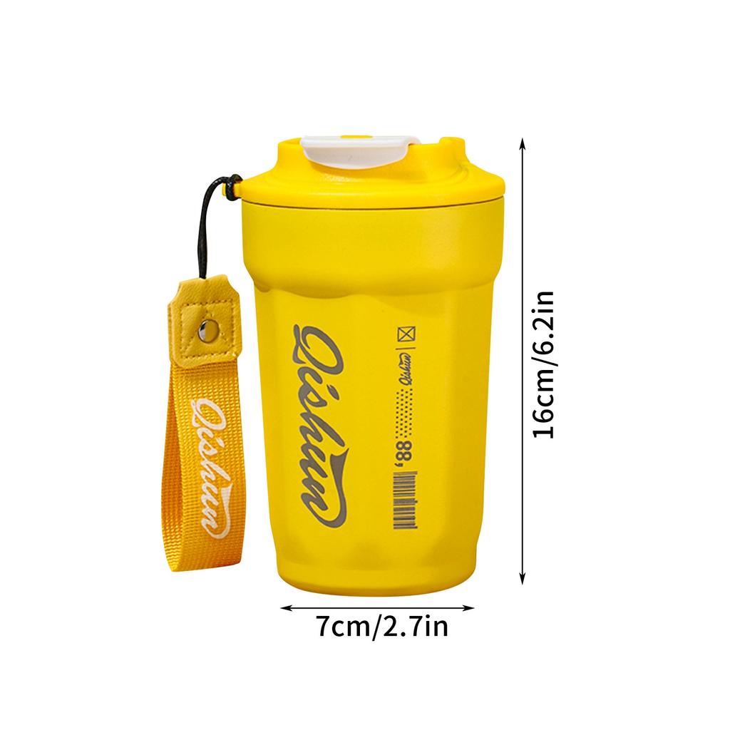 Thermos-Kaffeetasse, auslaufsicher, Vakuum, doppelwandig, Reisekaffeetasse, tragbarer Gürtelbecher, Edelstahlbecher