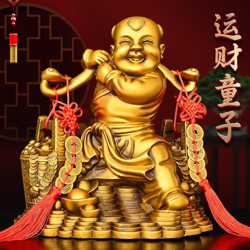 Pure Copper - Figurine Home Office Cash Register Decoration -Attracting Wealth-Providing Child