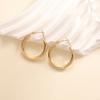 European and American Exaggerated Fashion Metal Wind Hollow Plain Large Circle Earrings Personalized Simple Earrings Simple Earrings