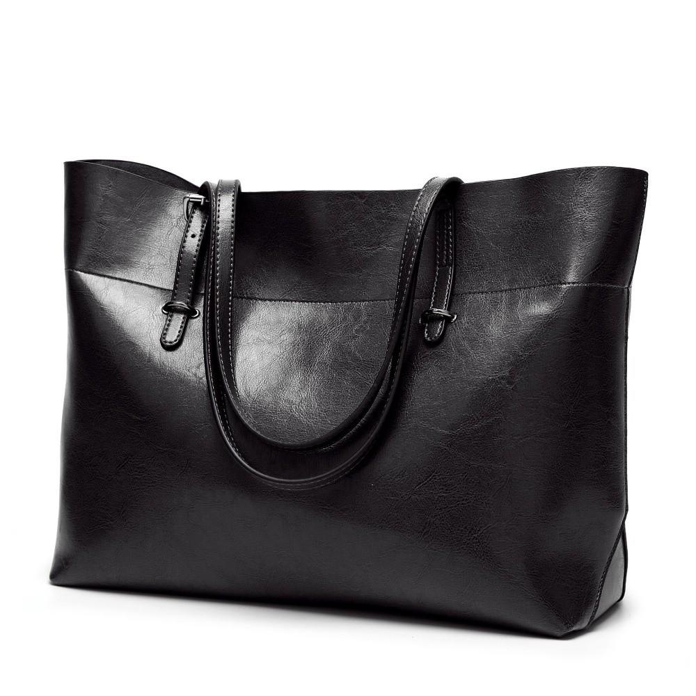 

Fashion Pu Leather Women s Shoulder Bag Multifunctional Large Capacity Handbag Solid Color Tote Bag чёрный