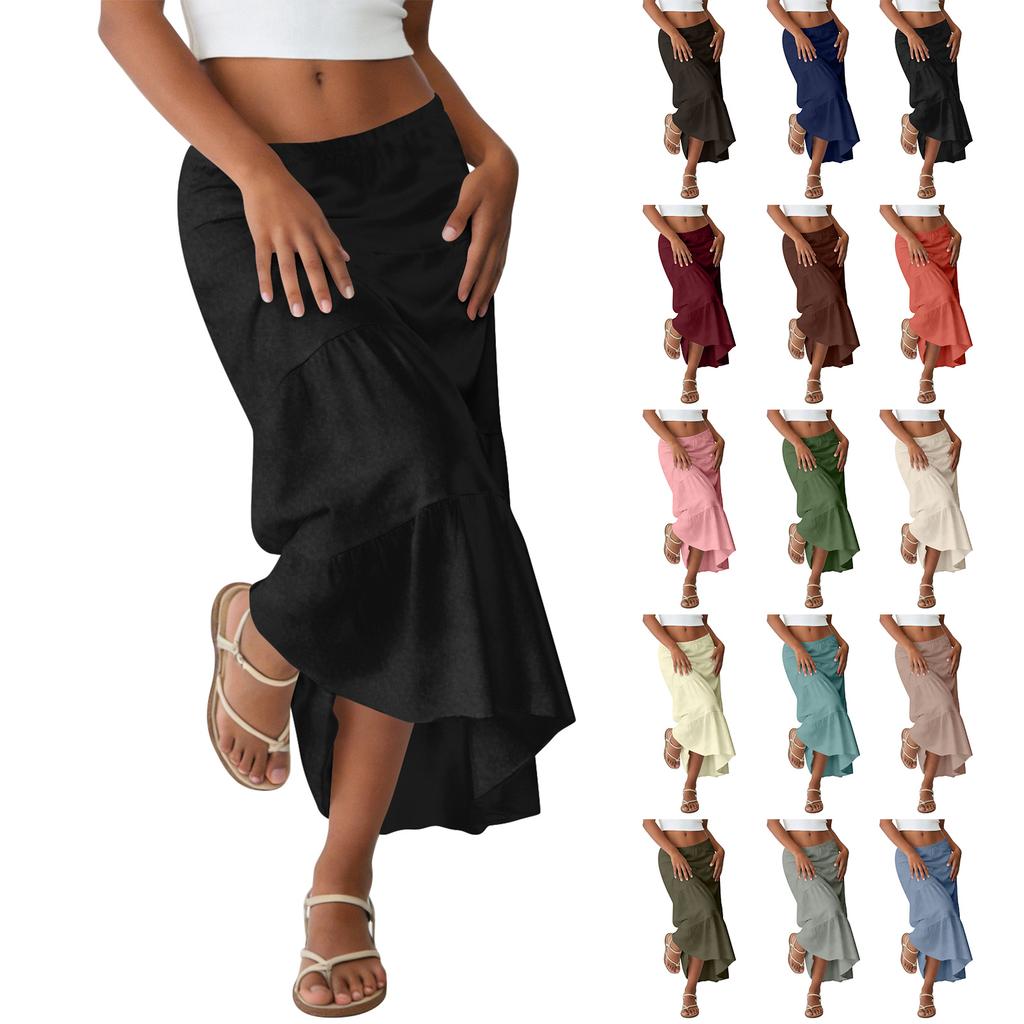 Moda Casual da Donna - Gonna Midi Colorata