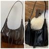 Fashion Pu Shoulder Bag Solid Color Ladies Crossbody Bag Simple Tote Bag  Shopping