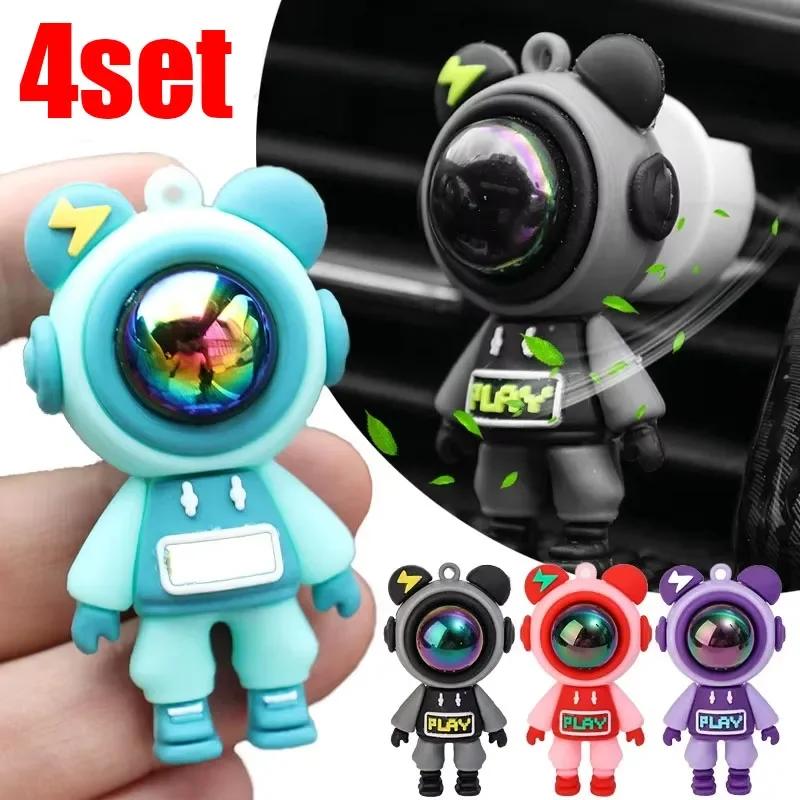 Car Air Outlet Aromatherapy Tablets Perfume Air Conditioner Car Perfume Clip Decoration Car Cartoon Astronaut Aromatherapy