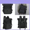 Urban Minimalist Black Backpack For Daily Commute Casual Travel With Large Capacity For Men Women
