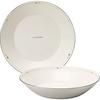 JILL STUART Plate Set, 22cm, White, Ribbon Pattern, Stylish and Cute Deep Plate, Made In Japan, Gift Boxed, 41635-33355