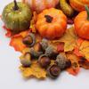 50pcs Halloween Artificial Pumpkin Maple Leaf Decoration Harvest Autumn Fall Tha