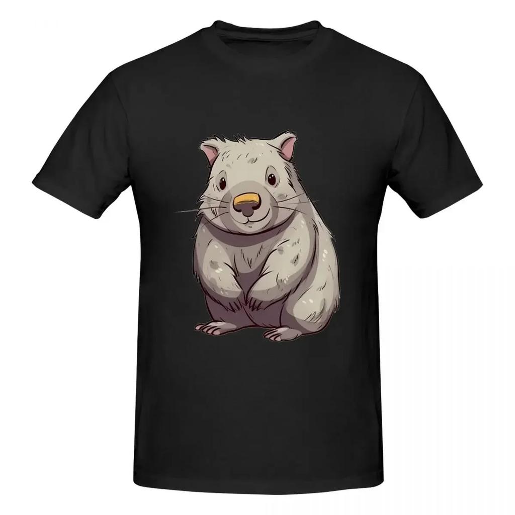 Whimsical Wombat A Playful Cartoon Character 100 Cotton Tshirt Unisex Funny T Shirts Unisex Oneck Short Sleeve S6xl