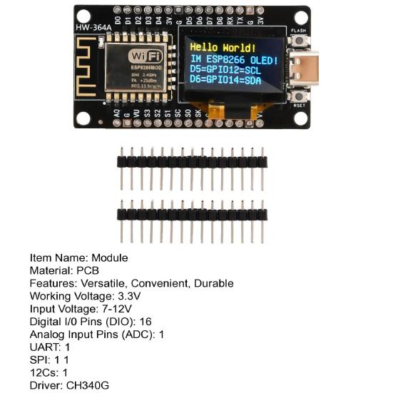 1 Set Module Board with 0.96 ESP8266 Development Inch OLED Display CH340 Driver