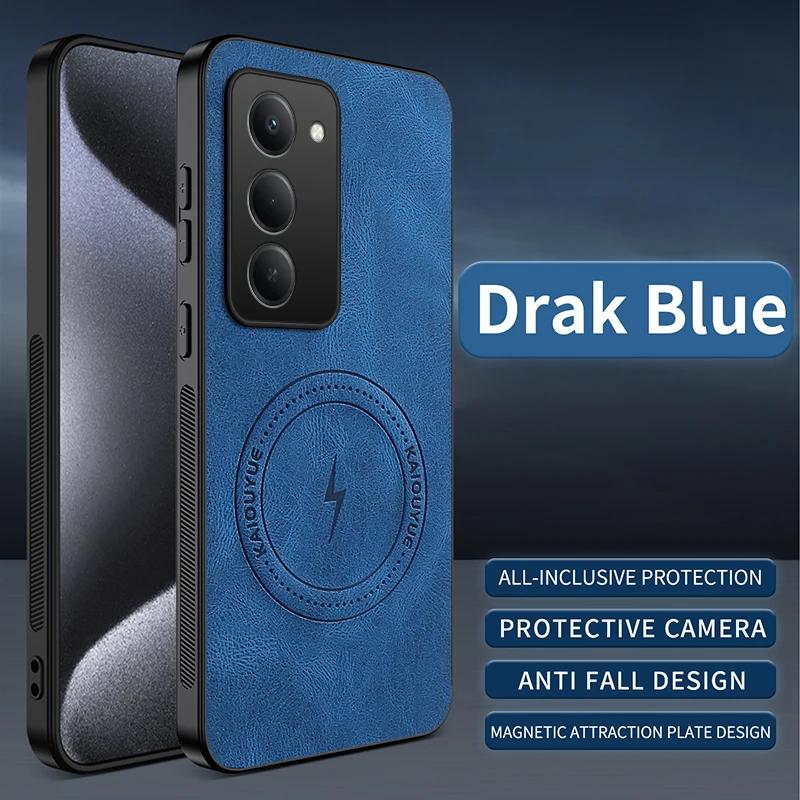 For Xiaomi Redmi 15 Case Luxury PU Leather Skin Magnetic Magsafe Protective Back Cover For Xiaomi Redmi 15 5G Phone Shell