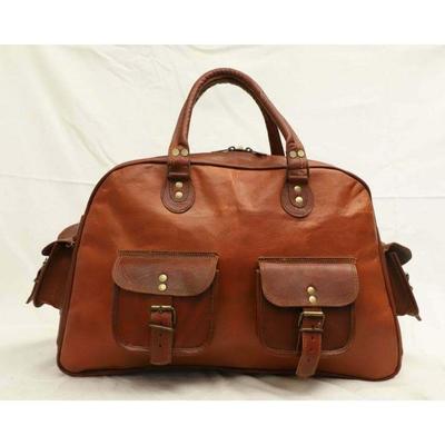 Tasche Leder Seesack Reise Herren Gepäck Fitnessstudio Vintage Echt Wochenende Übernachtung Neu"