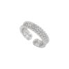 Ins Style Elegant Rhinestone Copper Ring For Women With Unique Geometric Design