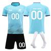 Customizable Soccer Uniform Set with Short Sleeve Jersey and Shorts Personalized Number Team Fabric