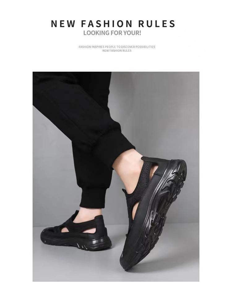Men's Non-Slip Sports Casual Beach Shoes: Stylish Summer Breathable Mesh Sandals