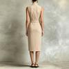 Women's Sleeveless Dress with Pockets and Belt, Casual Summer Outfit