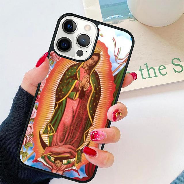 Virgen de Guadalupe Muschel für iPhone 17 Air 15 16 14 13 12 Pro Max 11 Pro Max Plus Handyhülle Cover