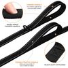 Heavy Duty Double Handle Dog Leash with Reflective Strips for Night Safety - Ideal for Large and Extra Large Breeds - Perfect fo