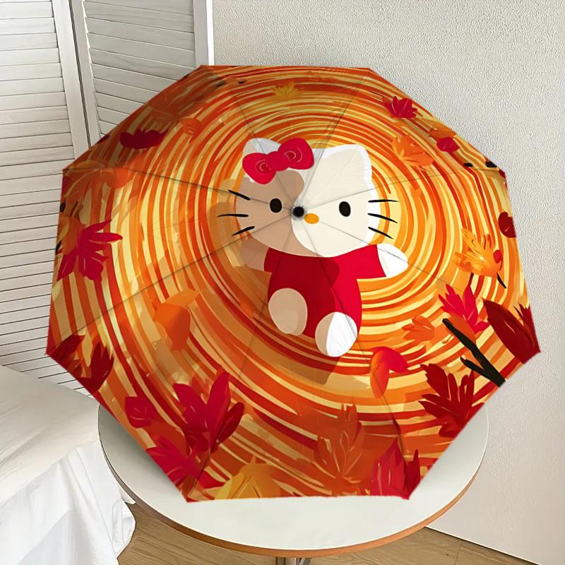 

1PC Hello Kitty Automatic Folding Umbrella | Vibrant Motif & Compact Design for Everyoneyy250930055