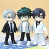 niannyyhouse 112 BJD Doll Outfit: Jacket, Pants, Shirt, Shoes, Socks, Suit, OB11 Size (for Obitsu Doll 11cm Body) (Black)