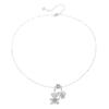 Metal Pendant Necklace Heart Shaped Collarbone Chain New Heart Bear Necklace  Party Occasions