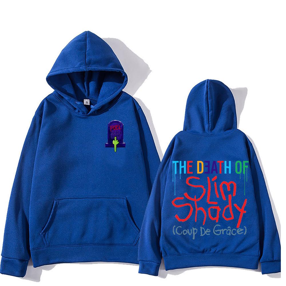 Rapper Eminem Fuel Hoodies Death of Slim Shady Sweatshirts Vintage Aesthetic Pullovers New Fashion Women Men Casual Hoodie