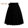 Women Mini Skirt High Waist Lace-up Bowknot Decor Short Skirt Solid Color A-Line Skate Skirt Leisure Daily Wear