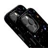Sublimation Coated Glossy Phone Case Hard Plastic +TPU Soft TPU Shell Shiny Stars Black Patterned Full Protective Back Cover for iPhone Samsung