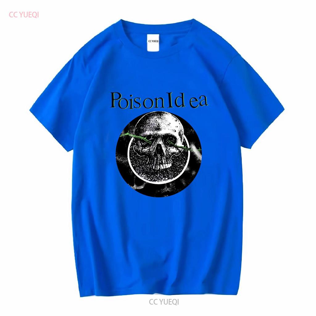 REPRINT 90 s Poison Idea band T shirt short sleeve tee NH9009 vintage Washed fashion Casual Stretched streetwear Slightly