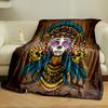 Sugar Skull Floral Blanket  Printed Blanket for Living Room Bed Couch lunch break Soft Cozy Blanket for Friend's festival Gift