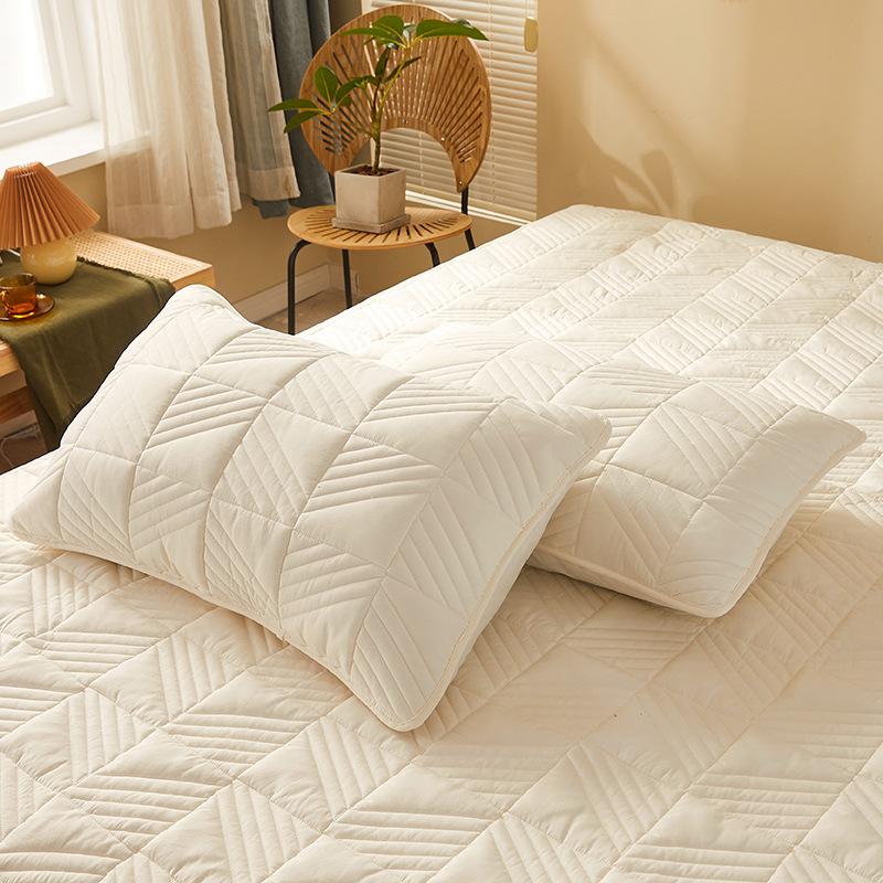 Pure Cotton Thickened Mattress Quilted Cotton Non-slip and Dust-proof Mattress Cover Sheet Simmons Mattress Protective Cover Thin Brown Mattress Cover