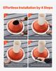 Metal Roof Pipe Flashing Boot Fits 10" - 19" Pipe High Temp Red Silicone