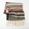 Autumn and winter new color thick braid high sense women's scarf thickened loop yarn striped thick beard shawl