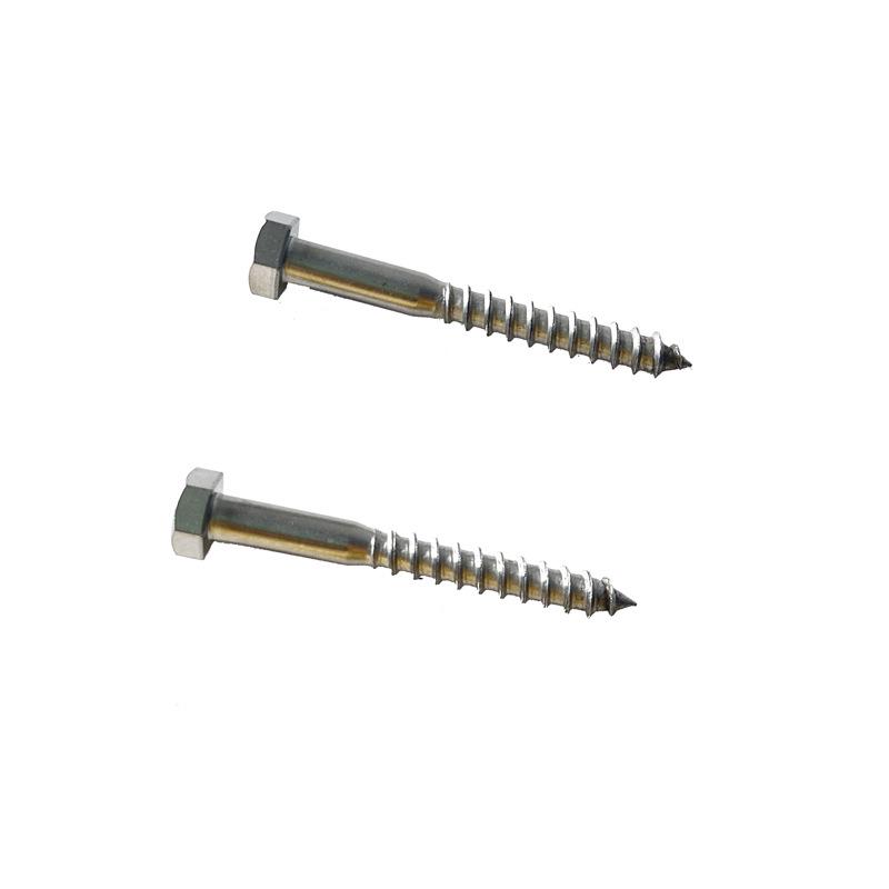304 Stainless Steel Hex Head Wood Screws - Coarse Thread, Full Thread, Galvanized, for Swing Accessories and Toys