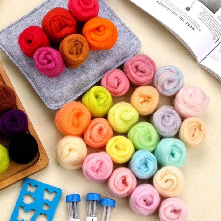 Needle Felting Set Needle Felting Starter Kits with Felting Tool Wool Roving Set Needle Felting Supplies for Craft