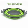 Collapsible Drainer with Handle, Foldable Silicone Colander, Fruit and Vegetable Washing Basket, Kitchen Tools Strainer